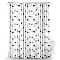 Shower Curtain Set with 12 Hooks Shower Curtain Modern Bathroom Accessories, Machine Washable, for Bathroom Showers