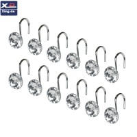 12 Pcs Decorative Acrylic  Rhinestones  Rolling  Curtain ring with different colorful