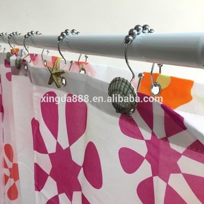 Shower curtain hooks/resin Shower Curtain Hooks/Unique Design Bathroom Shower Curtain Hooks