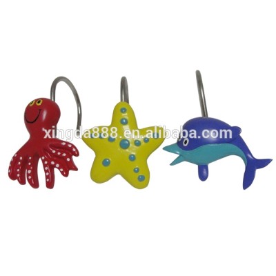 Shower curtain hooks/Ocean design beach style seashell shower curtain hooks