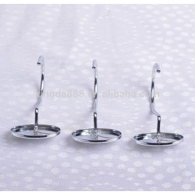 home decoration sliding shower curtain hooks/ factory direct sale metal shower curtain hooks